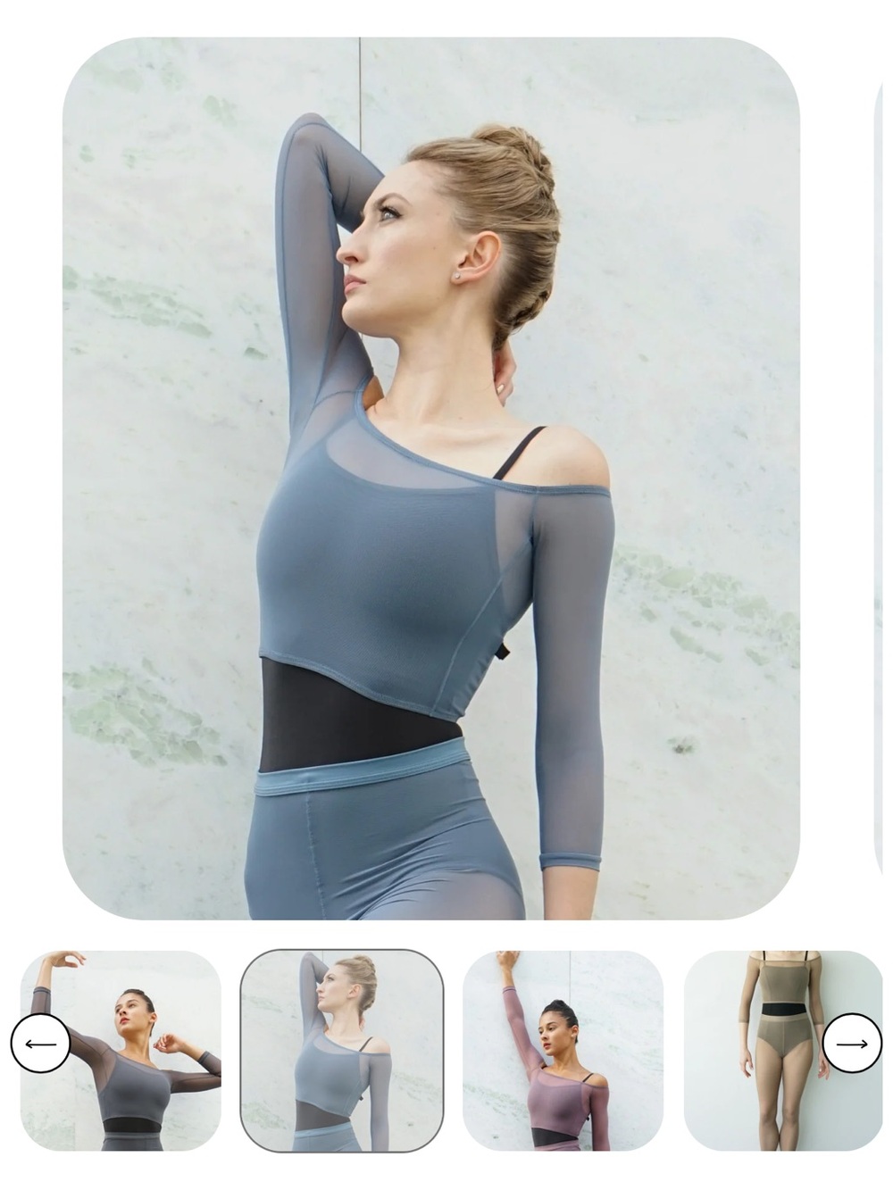 Meshies by Jule Sheer Off-Shoulder Crop Top in topaz